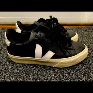Veja Campo black leather sneakers